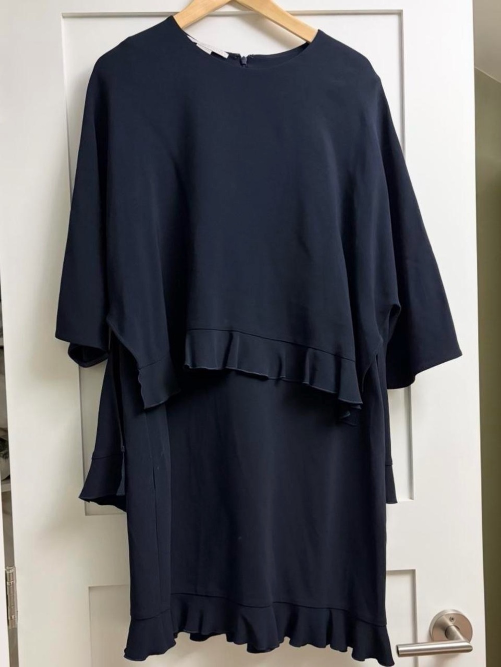 Stella McCartney Navy Ruffle Hem Dress